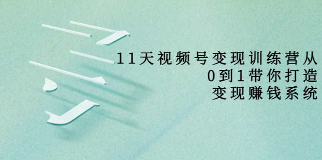 1天视频号变现训练营，从0到1打造变现赚钱系统（价值398元）"