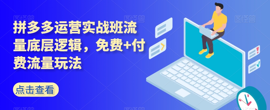 拼多多运营实战班流量底层逻辑，免费+付费流量玩法