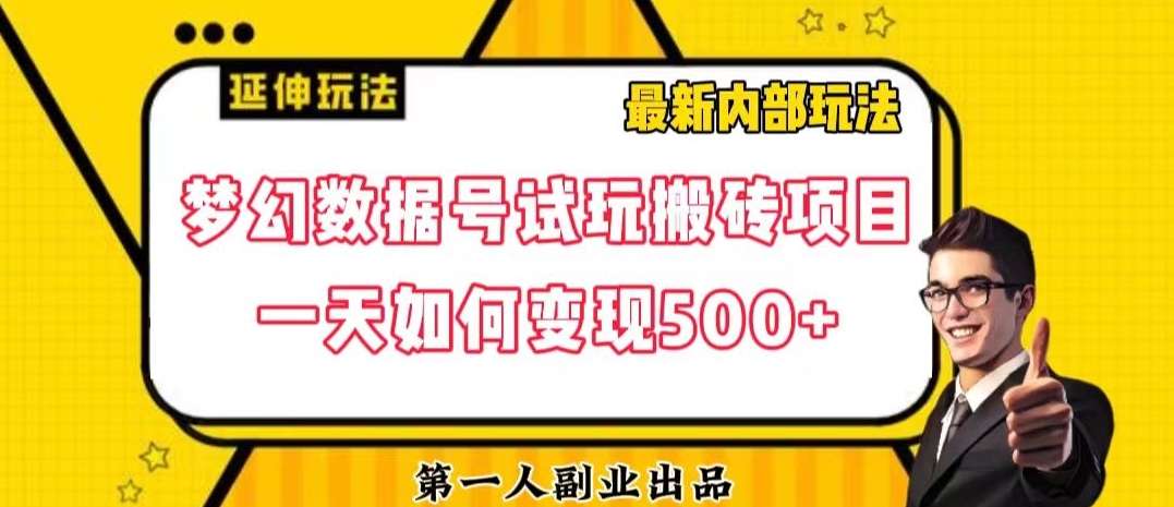 数据号回归玩法游戏试玩搬砖项目再创日入500+【揭秘】