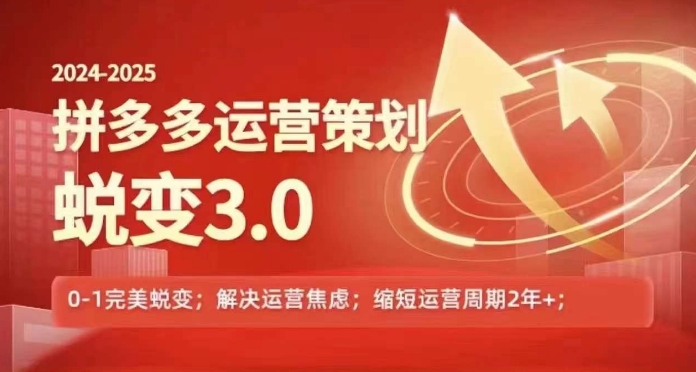 024-2025拼多多运营策略蜕变3.0，0~1完美蜕变，解决信息焦虑"